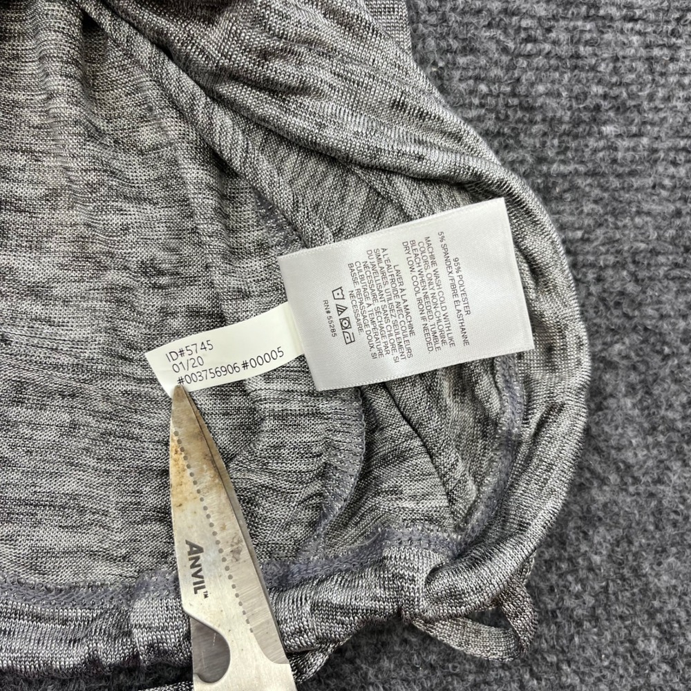 Express Space Dye Cinch Hem Gray Knit Tank Top - Picture 4 of 7